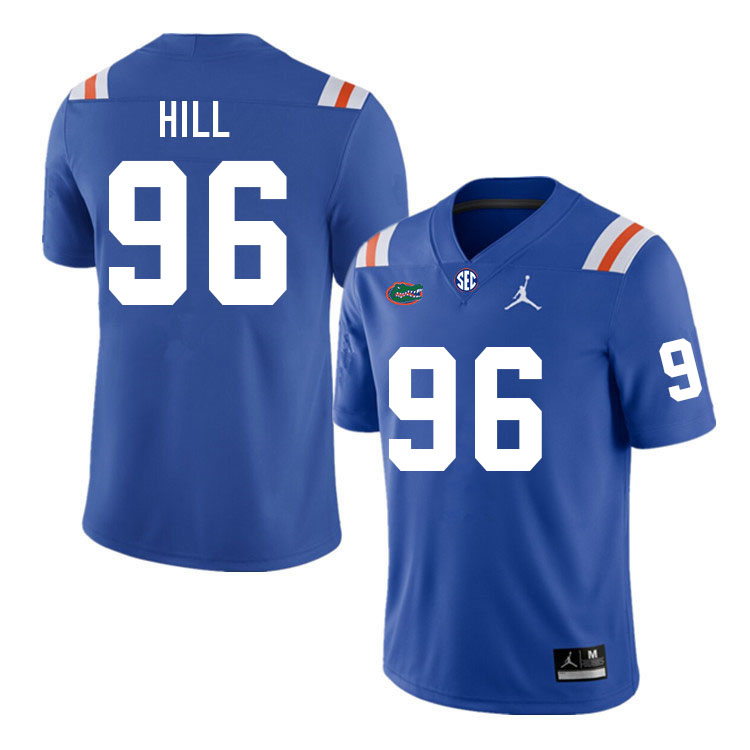 Men #96 Gavin Hill Florida Gators College Football Jerseys Stitched Sale-Throwback